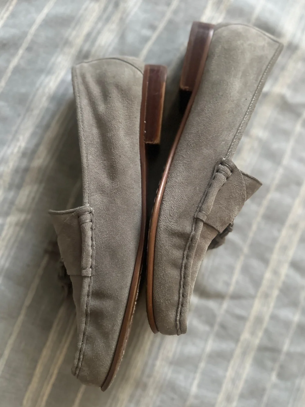 Sam Edelman Aggie Suede Tassel Loafers Grey | 9